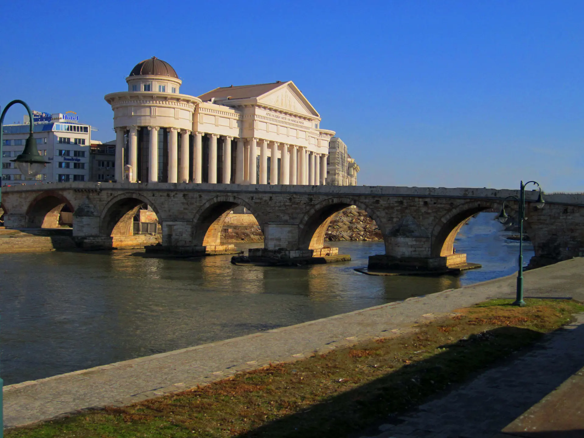 Stone Bridge over the Vardar River in Skopje